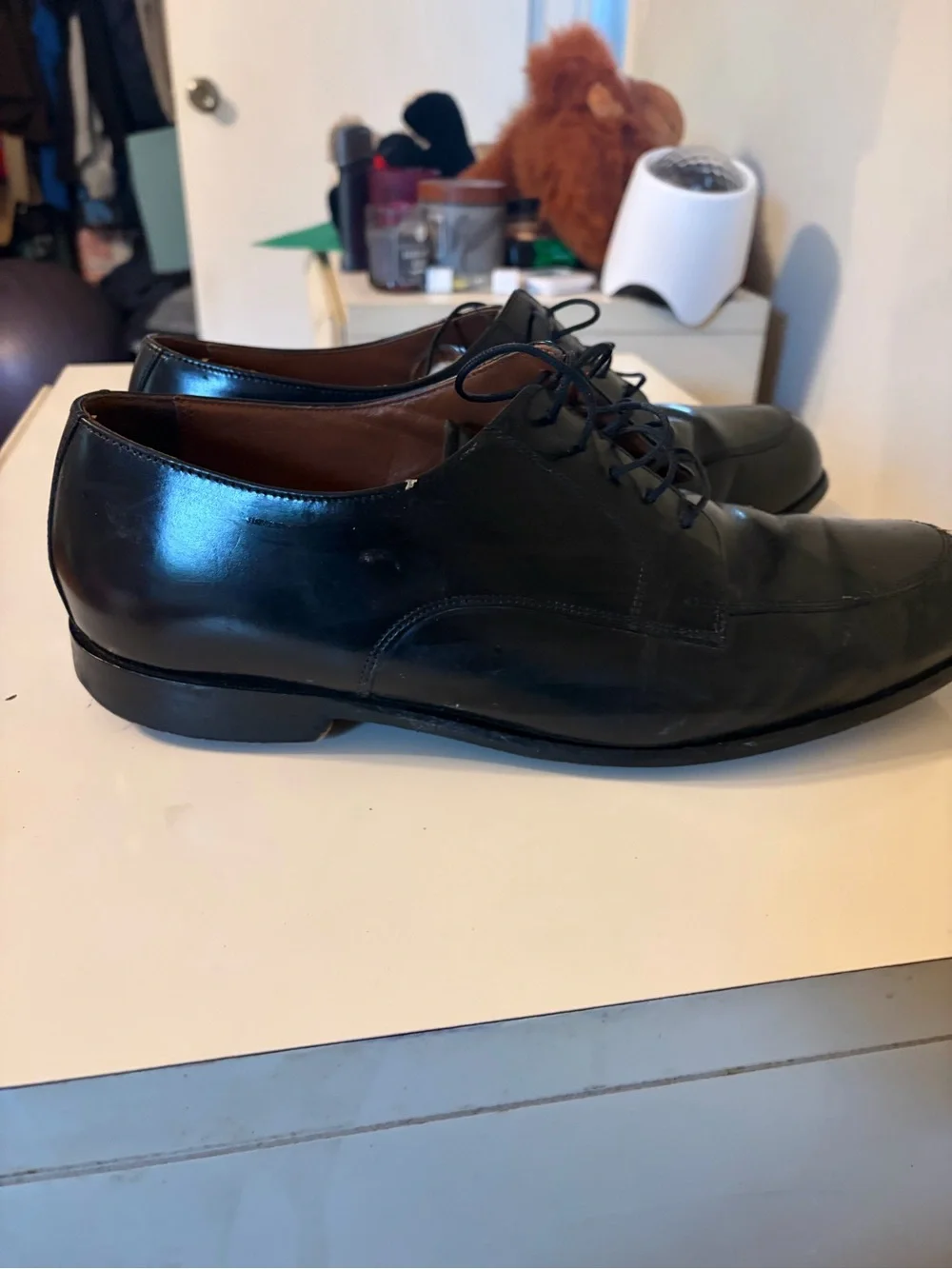 Bostonian Classics Men’s Black Leather Cap Toe Oxford Dress Shoes US 12